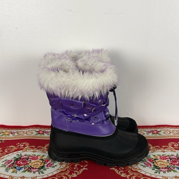 Dream Paris Kids 3 Warm Snow Boots  Waterproof Ksnow Faux Fur Lace Up Closure - Picture 5 of 9